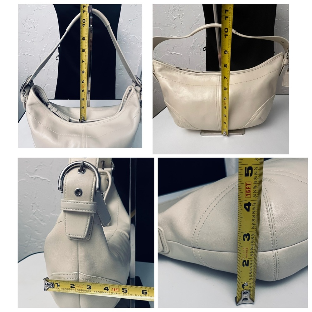 VINTAGE COACH SOHO CREAM/BEIGE HOBO LEATHER SHOULDER SHOULDER BAG 9464 - Picture 12 of 15
